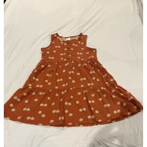 USED LITTLE CO. BY LAUREN CONRAD KIDS' DRESS - SIZE 7 - RUST/ORANGE FLORAL